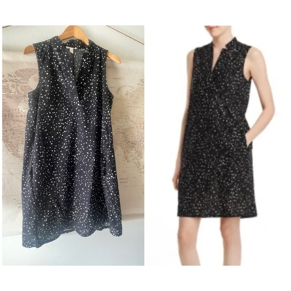 Eileen Fisher Black and White Spotty Tunic Dress Size XS